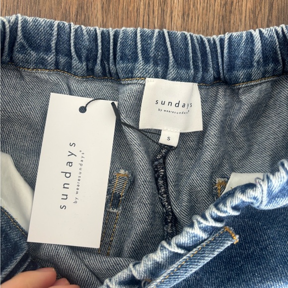 Drawstring denim pants - Picture 3 of 5